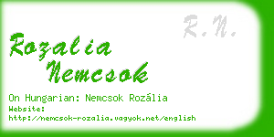 rozalia nemcsok business card